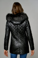 Nadine Women's Leather Jacket | Derimod