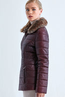 Emmy Furry Women's Leather Jacket | Derimod