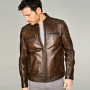 Maxim Men's Leather Jacket | Derimod