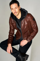 Dynamic Men's Leather Jacket | Derimod