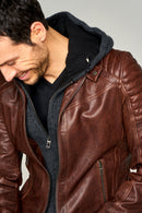 Dynamic Men's Leather Jacket | Derimod