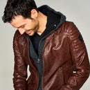 Dynamic Men's Leather Jacket | Derimod