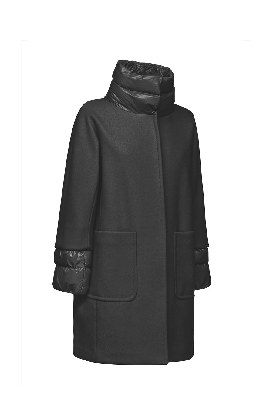 Geox Women's Black Diamant Long Coat