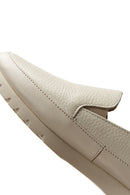 Kadın Bej Deri Comfort Loafer | Derimod