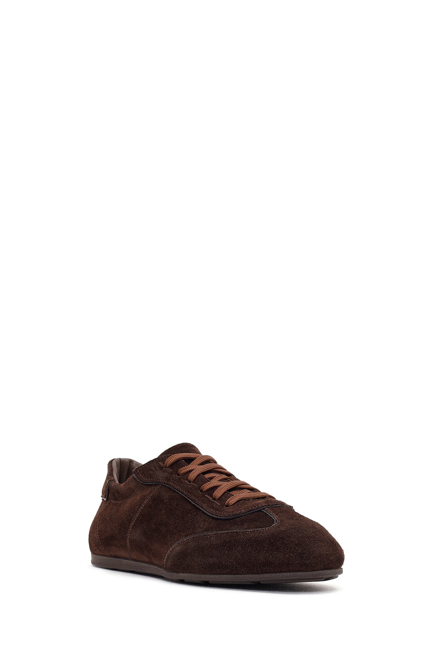 Women's Brown Lace-up Suede Leather Sneaker