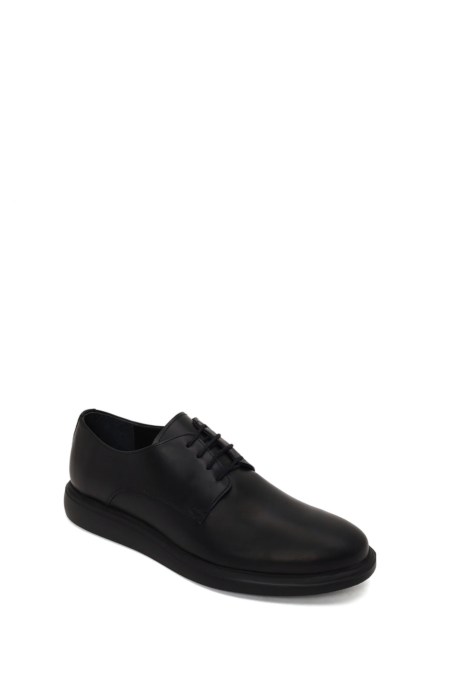 Male Black Lace-up Leather Casual Shoes