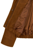 Deborah Woman Brown Oversize Suede Jacket | Derimod