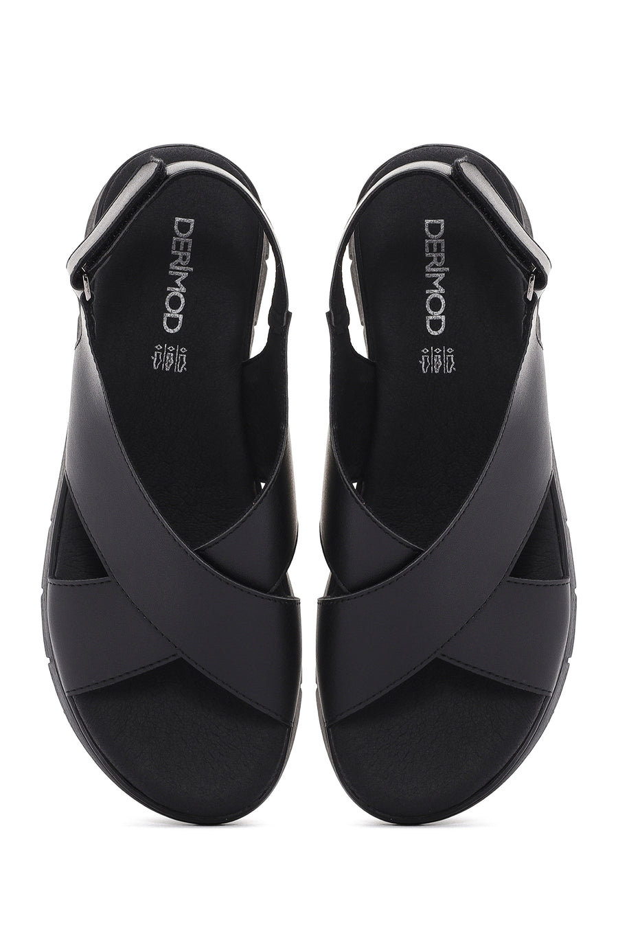Kadın Siyah Bantlı Comfort Sandalet