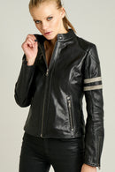 Stop Women's Leather Jacket | Derimod