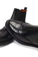 Men's Black Leather Chelsea Boot | Derimod