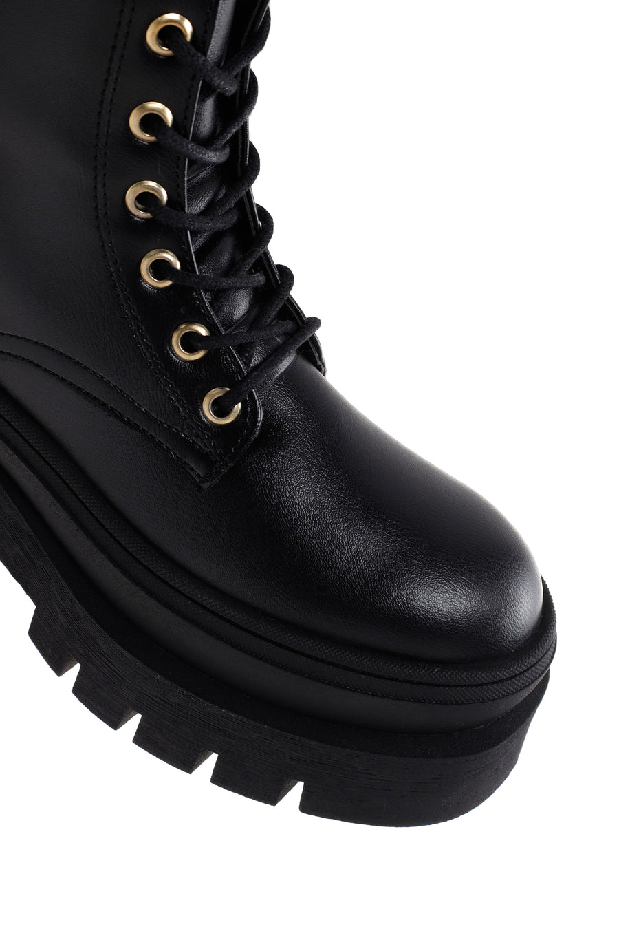 Women's Black Thick Soled Zippered Boots