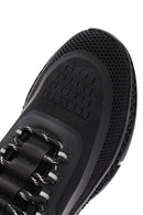 Derimod Zero Male Black Thick-Soled Lace-Up Fabric Sneaker | Derimod