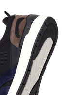 Male Navy Lace-up Leather Casual Sneaker | Derimod