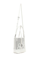 Woman White Long-Strap Printed Shoulder Bag | Derimod