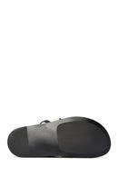 Women's Black Buckled Leather Sandals | Derimod
