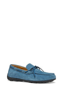 Geox Erkek Mavi U Spherica Ec16 B - Suede Süet Deri Casual Loafer | Derimod