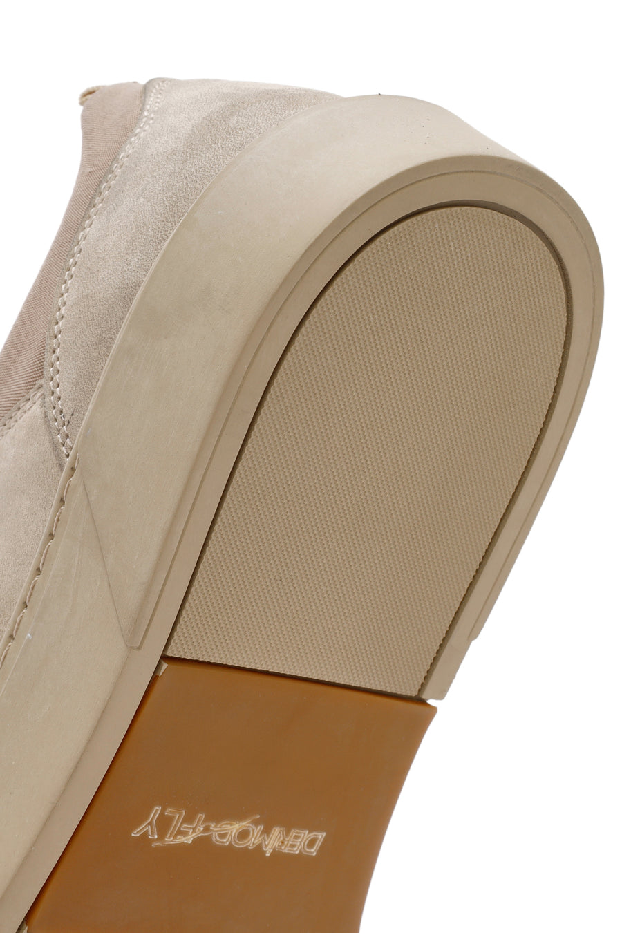 Erkek Bej Bağcıklı Deri Sneaker