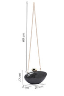 Women's Black Long Chain Strap Mini Evening Box Bag | Derimod