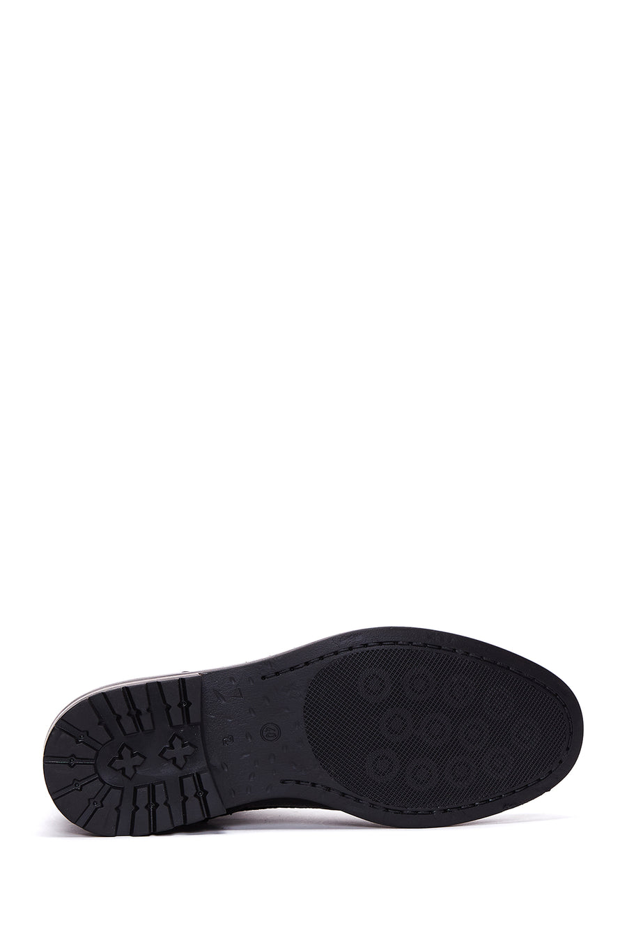 Men's Black Leather Zippered Boots