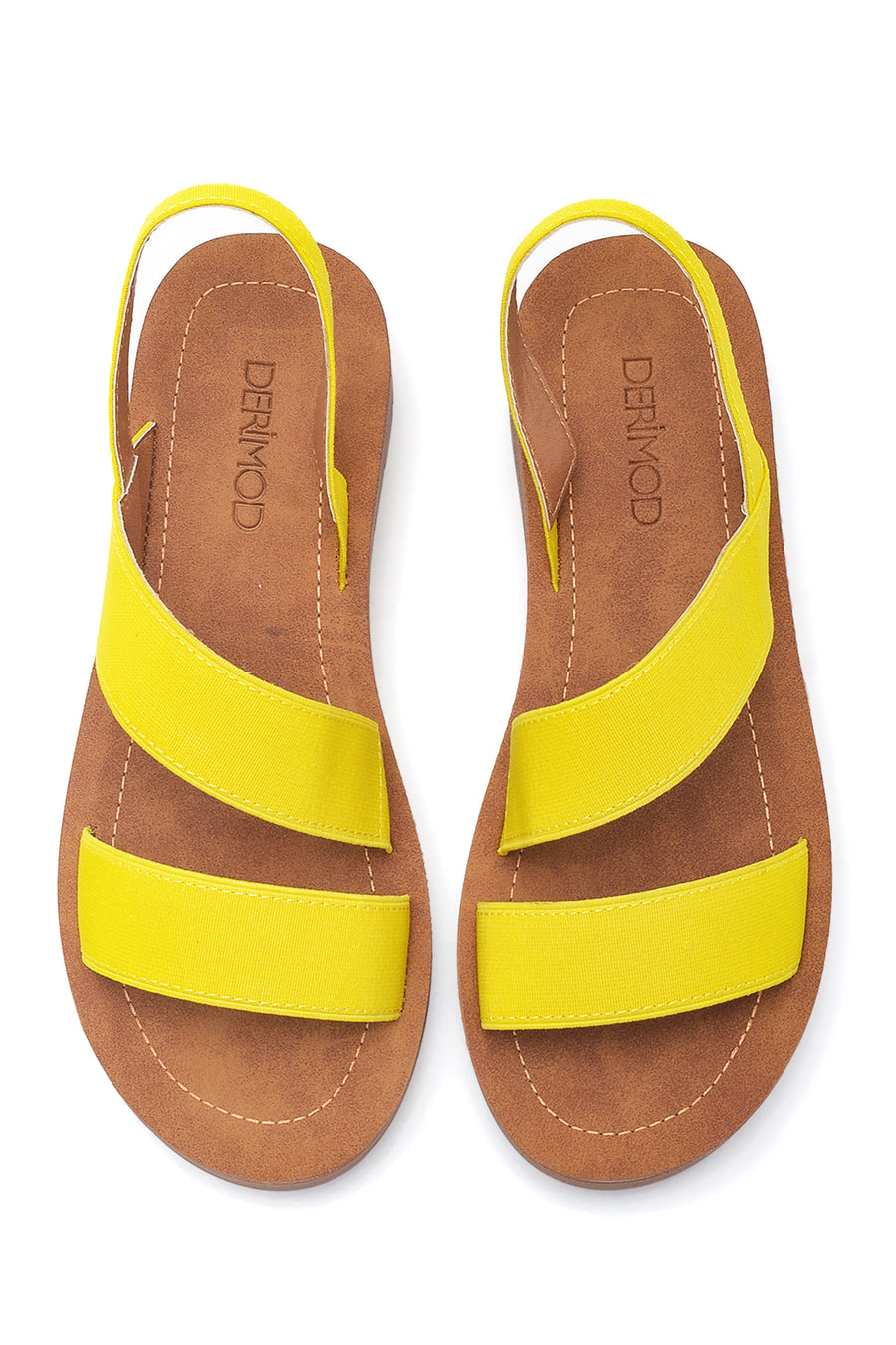 Kadın Sarı Casual Düz Sandalet