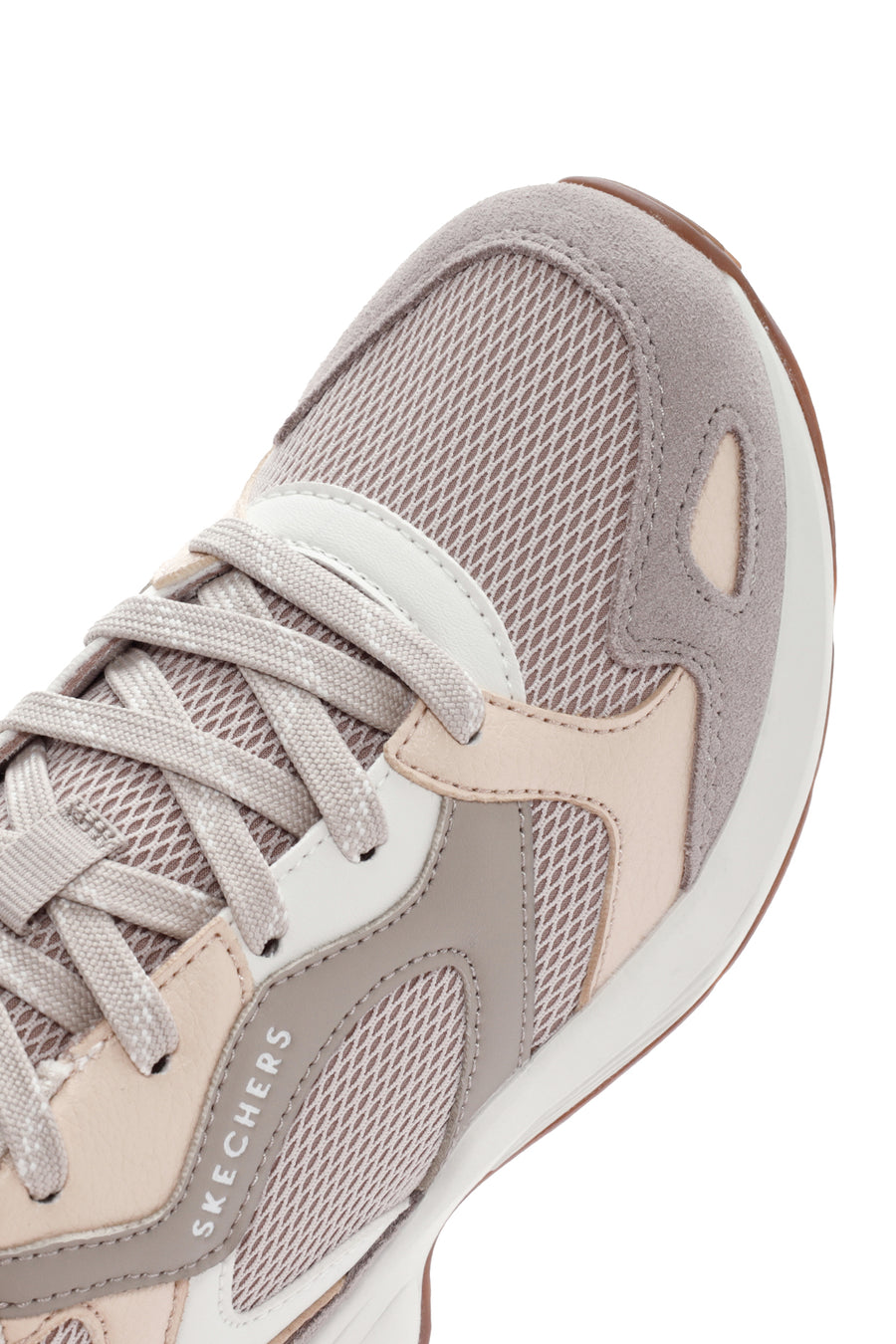 Skechers Women's White M - Uno Lace-Up Sports Sneaker