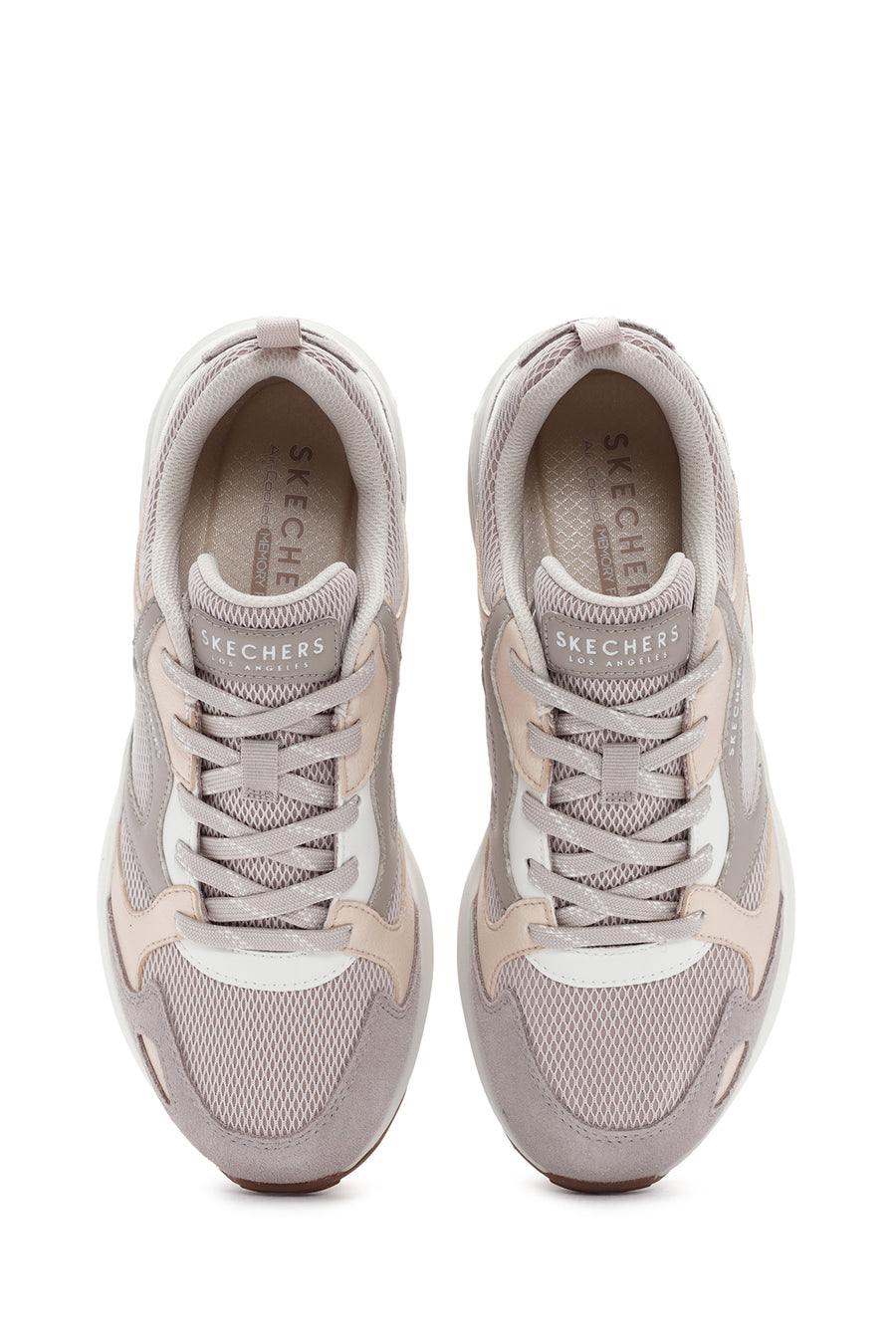 Skechers Women's White M - Uno Lace-Up Sports Sneaker