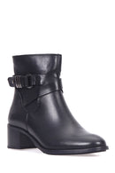 Women's Belted Leather Boots | Derimod