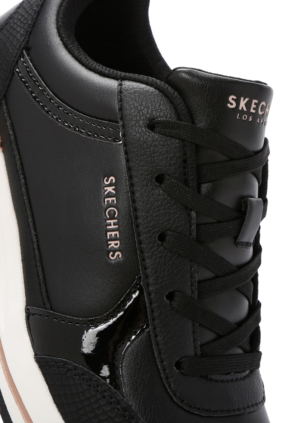 Skechers Kadın Siyah Fine Shine Kalın Tabanlı Sneaker