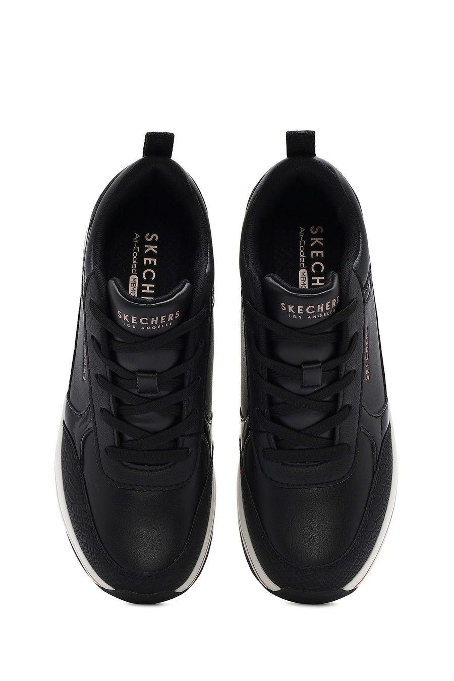 Skechers Kadın Siyah Fine Shine Kalın Tabanlı Sneaker