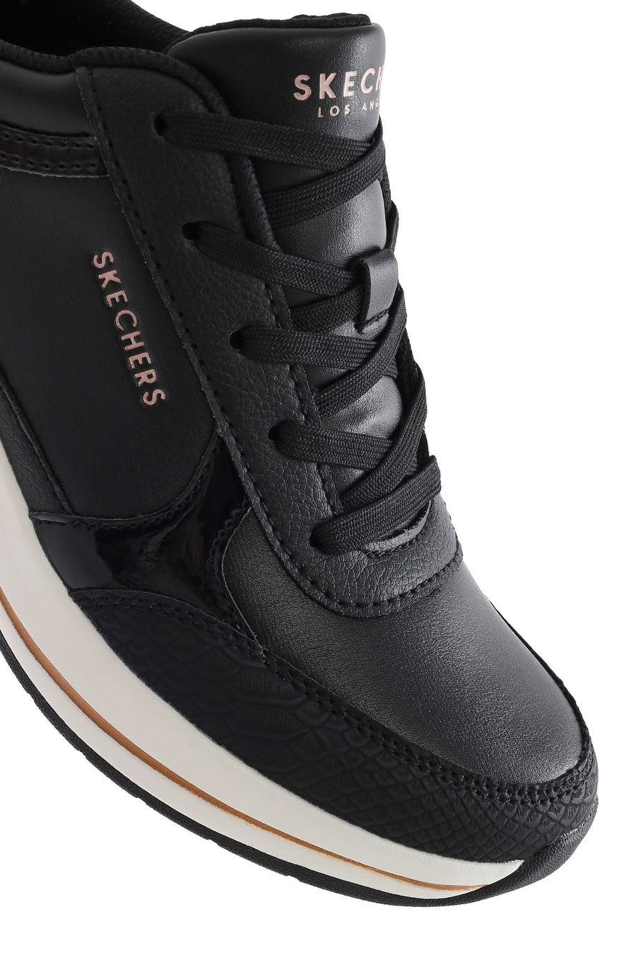 Skechers Kadın Siyah Fine Shine Kalın Tabanlı Sneaker