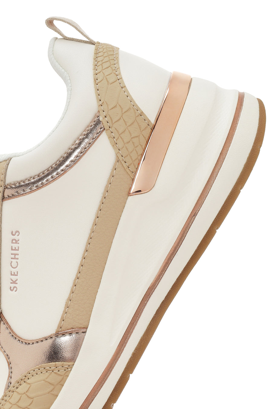 Skechers Women's White Billion 2 - Fine Shine Lace-Up Sports Sneaker