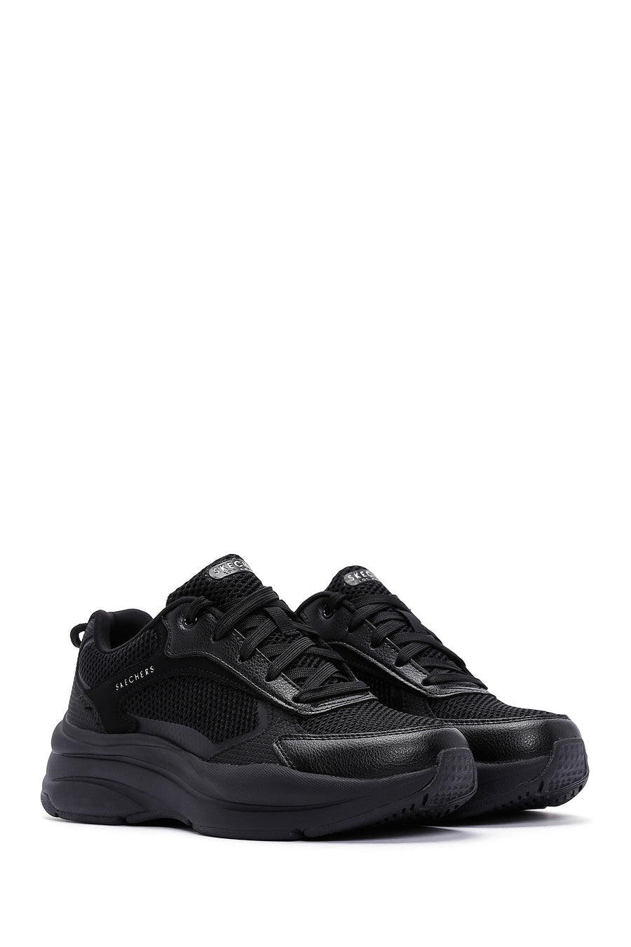 Skechers Women's Black Street Twisterz - Lighten Up Thick Soled Sneaker