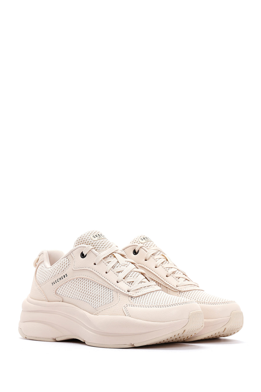 Skechers Women's Beige Street Twisterz - Lighten Up Thick Soled Sneaker