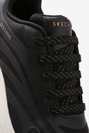 Skechers Women's Black Hazel - Step N Flow Lace Up Thick Soled Sneaker | Derimod