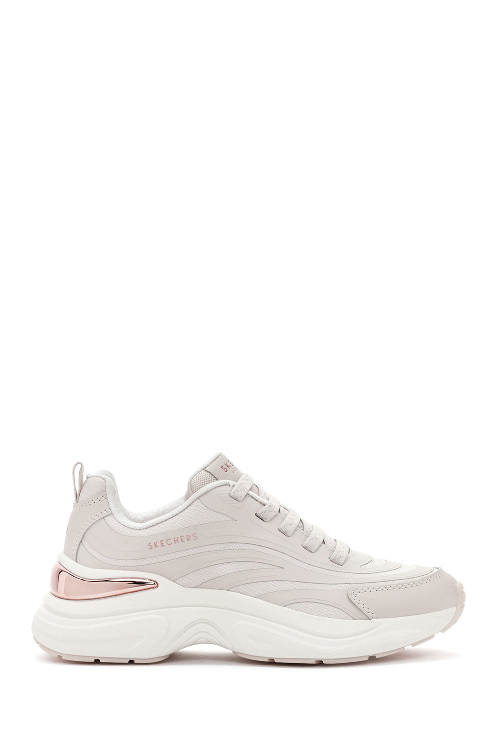 Skechers Kadın Bej Hazel - Step N Flow Bağcıklı Spor Sneaker