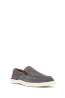 Men's Gray Suede Leather Casual Loafer | Derimod