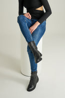 Studded Women's Leather Boots | Derimod