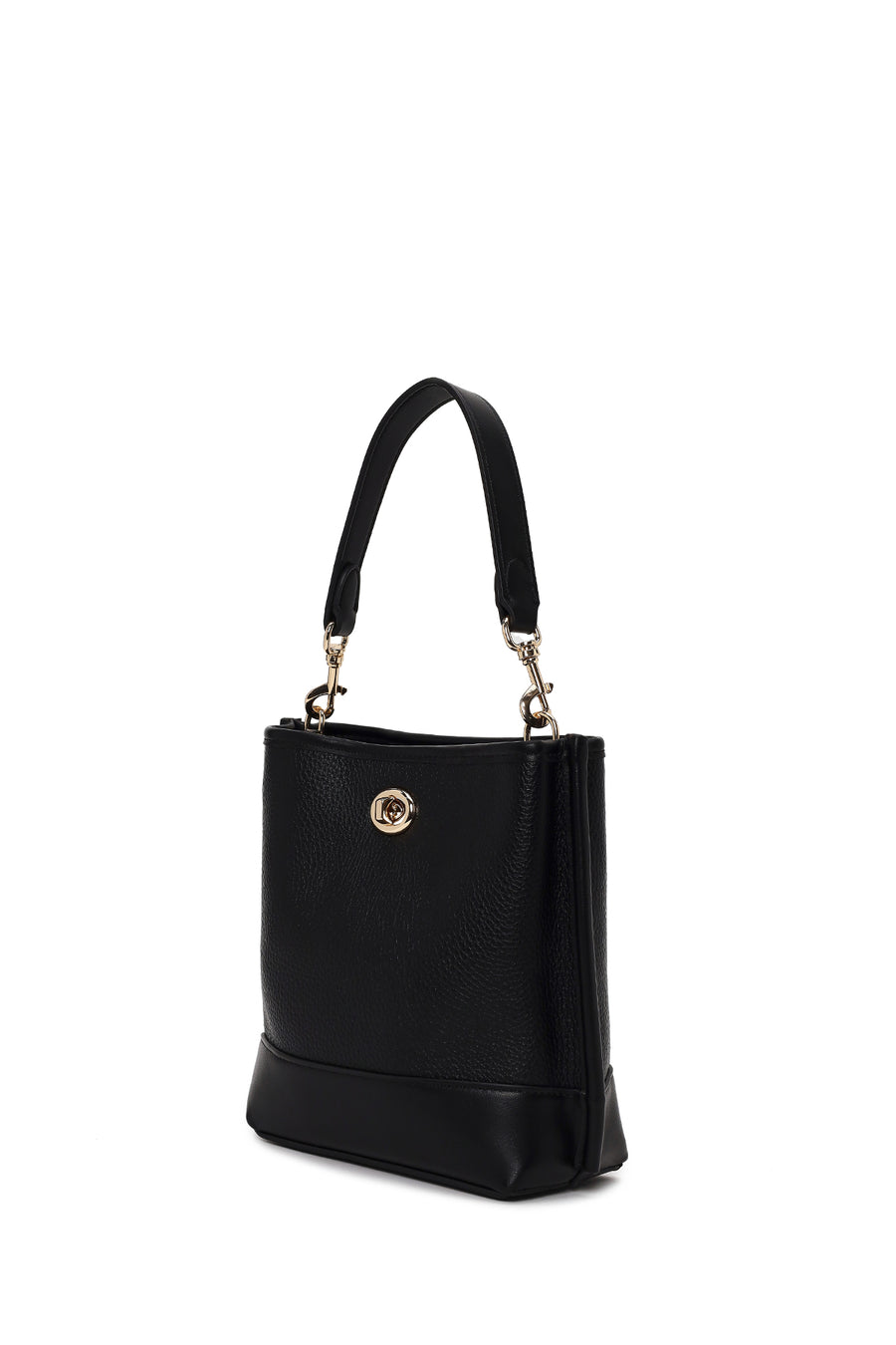Woman Black Long-Strap Shoulder Bag