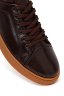 Male Brown Lace-up Leather Sneaker | Derimod