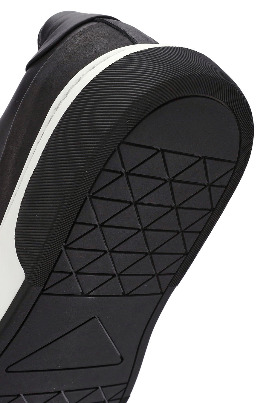 Erkek Siyah Bağcıklı Deri Sneaker