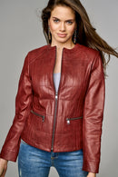 Sarah Women's Leather Jacket | Derimod