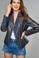 Fame Women's Leather Jacket | Derimod