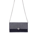 Women's Navy Blue Leather Portfolio | Derimod