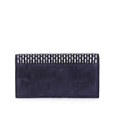 Women's Navy Blue Leather Portfolio | Derimod