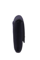 Women's Navy Blue Leather Portfolio | Derimod