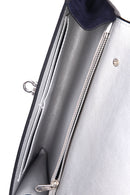 Women's Navy Blue Leather Portfolio | Derimod