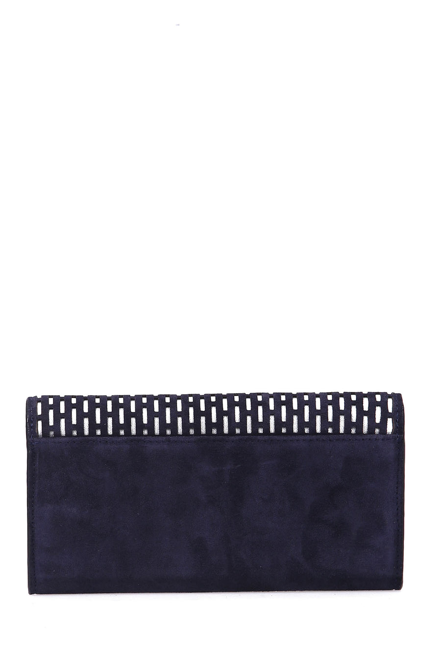 Women's Navy Blue Leather Portfolio