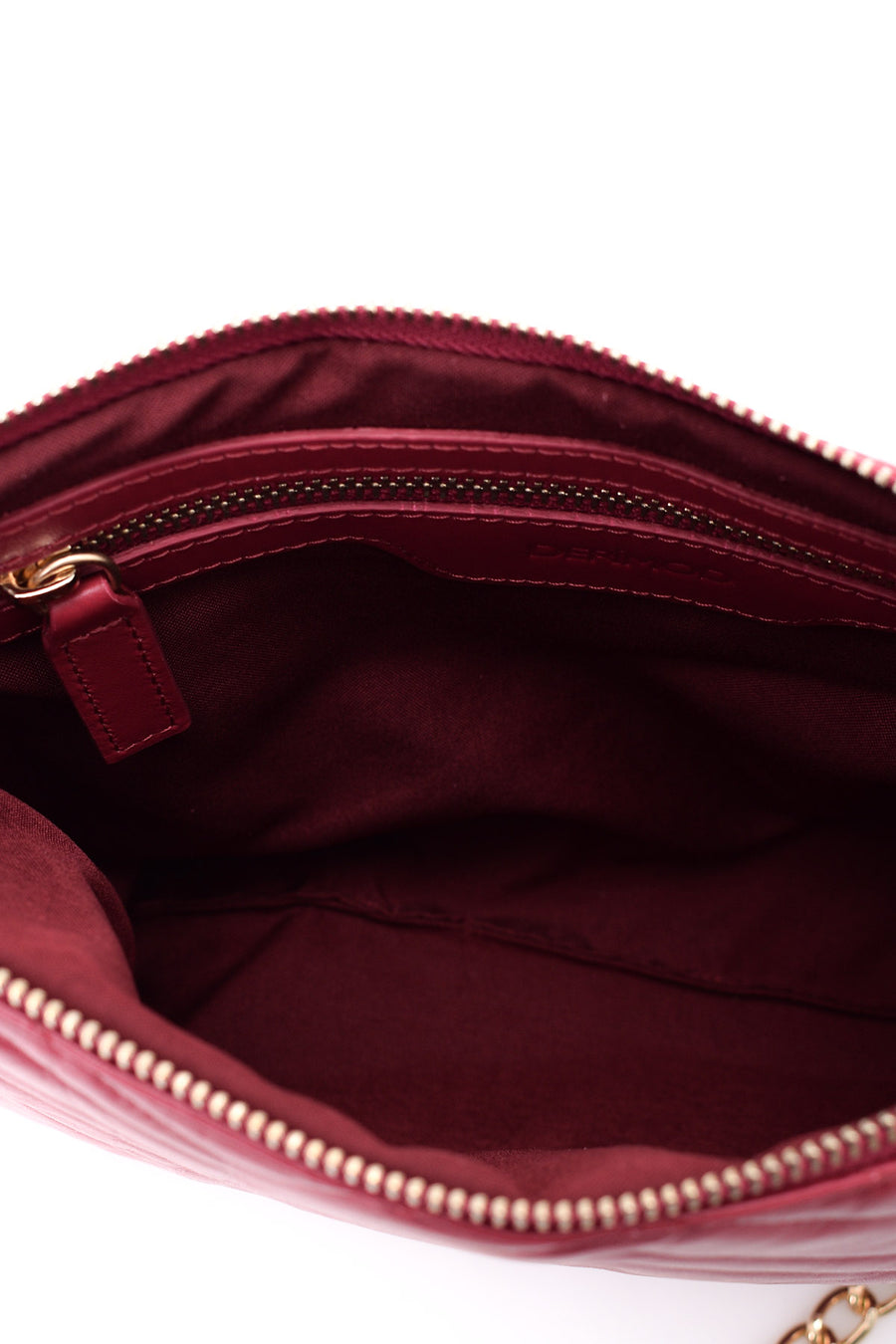 Women's Burgundy Leather Clutch