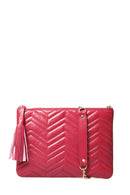 Women's Burgundy Leather Clutch | Derimod