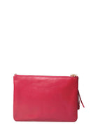 Women's Burgundy Leather Clutch | Derimod